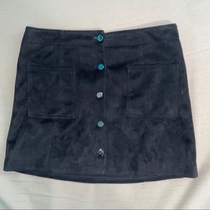 Forever 21 Black suede mini skirt
